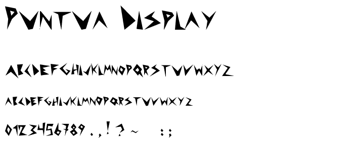 puntua display font